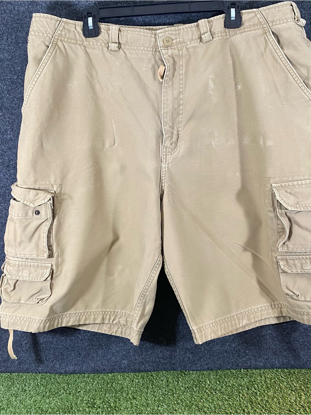 Vtg Route 66 Original Clothing Cargo Shorts Men's Sz 42 Khaki Baggy Y2k Skate